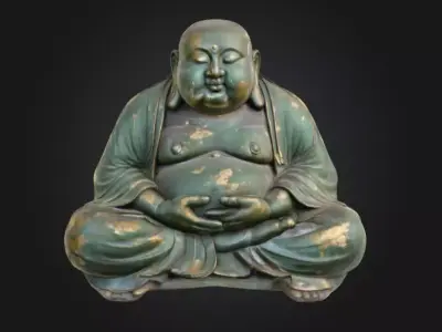 Buddha Serenity Low-poly 3D model