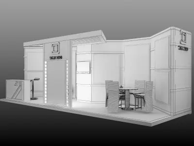Booth Exhibition Stand a525 3D model