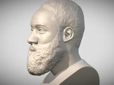 James Harden bust 3D print model