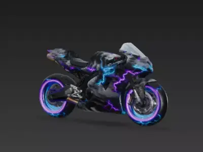Storm-Surge Elemental Superbike 3D Model Low-poly 3D model