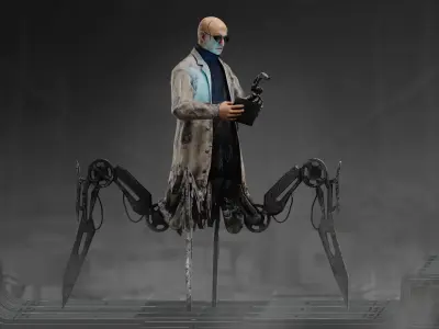 Sci Fi Mad Doctor Low-poly 3D model