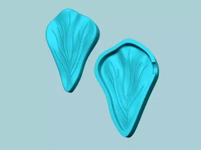 Hibiscus Flower Petal 03 - Moulding Artificial Craft 3D print model