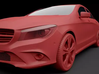 Mercedes CLA 2014 4 door 3D model