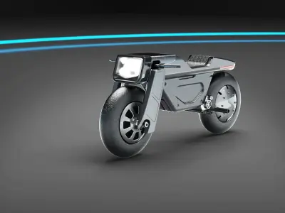 Electric motor scifi vehicle automotive ev 3D model