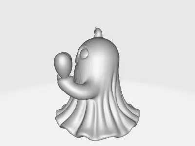 Cute Valentine Ghost Holding Heart Romantic Decor  3D print model