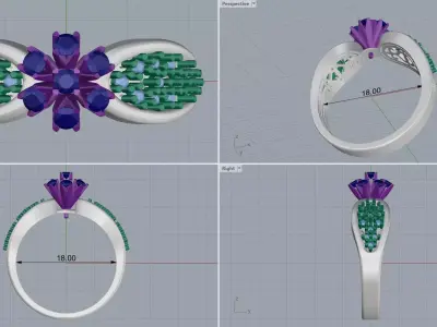 ring woman  3D print model 84