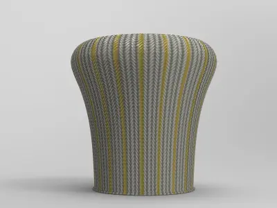 Hubbi Stool Low-poly 3D model