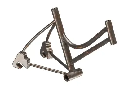 Rusty Steel Bicycle Frame 3D model