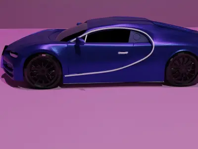 bugatti chiron  Low-poly 3D model