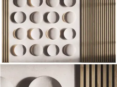 3d Wall Panel 2 Headboard 3D model