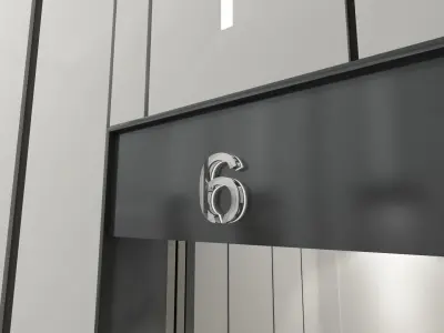 Modern elevator room 3D model