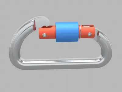 Carabiner metal 3D model