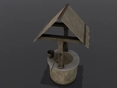 Well 3D Model  Low-poly 3D model