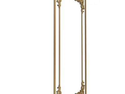 Boiserie Carved Decoration Panel 07 Low-poly 3D model