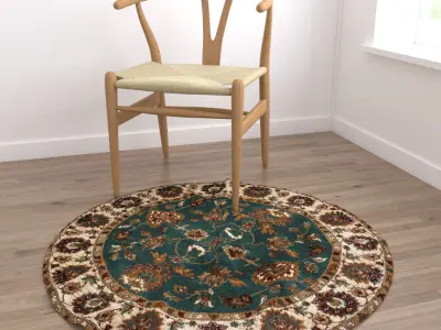 Round Rug Set 289 3D model
