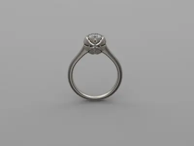 Basketball Solitaire Ring 3D print model