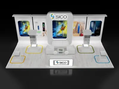  Booth Exhibition Stand a302b 3D model