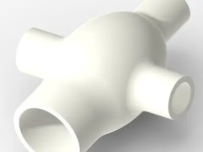 Innovative Cross Pipe Fitting 3D print model
