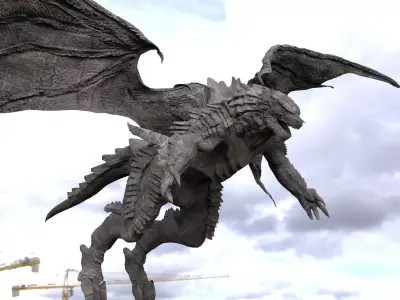 Dragon gargoyle 3D model