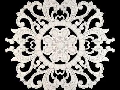 Decorative Wall Rosettes 07 3D model