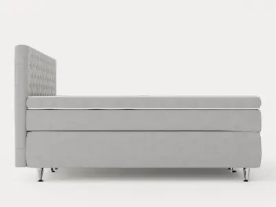 Celine Bed Package 160x200cm Gray Velvet Low-poly 3D model