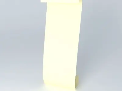 Papyrus paper note Free 3D model