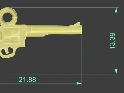 Revolver Pendant Gold Silver Platinum Luxury Jewelry 3D print model