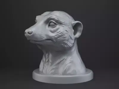 Meerkat Bust - Animal Figurine 3D print model