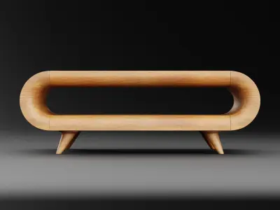 hollow coffee table Low-poly 3D model