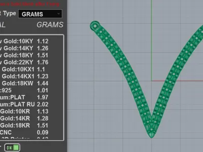 Diamond V Necklace Pendant 3D print model