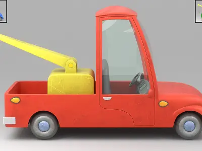 Cartoon car 3D model order