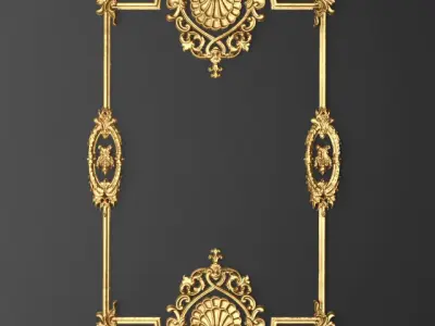 Collection stucco molding frame 2 3D model