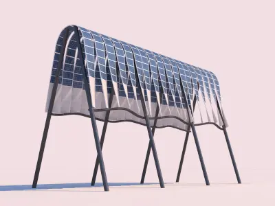 0044 - Shaded  Solar Panel 3D model