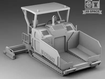 asphalt paver 3D print model