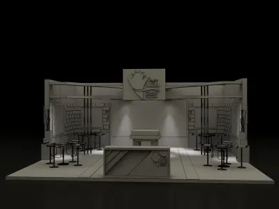  Booth Exhibition Stand a162a 3D model