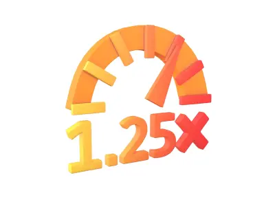 Speed 1 point 25 Symbol v1 003 Low-poly 3D model