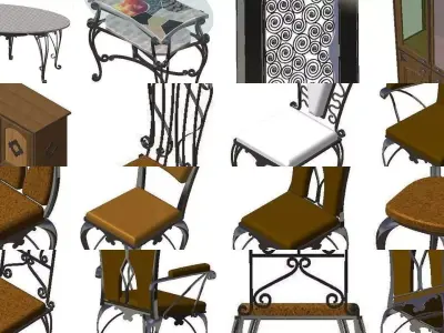 44 artistic interior and exterior metal work 3D Model Pack