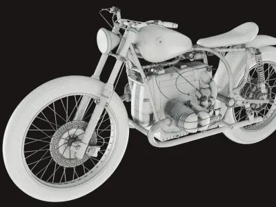 Motorcycle cafe racer 3D model
