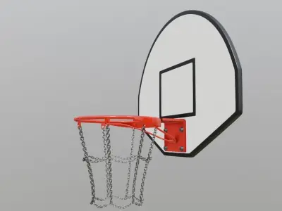 Basketball Hoop Low-poly 3D model