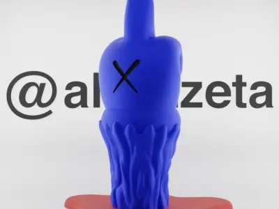 Kaws Fuck Fake Friends BFF x Companion Textured Low-poly 3D model