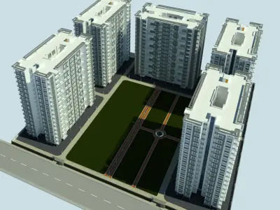 Apartment Buildings  3D model