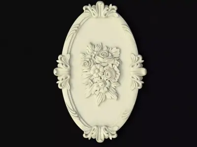 Central decor ornament for furniture 3D model 836