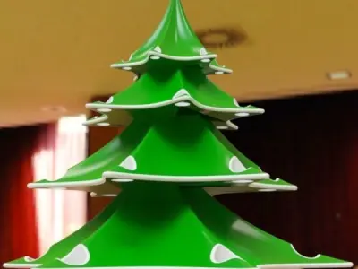 Stylish christmas tree 3D print model
