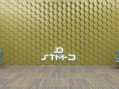STM-D hexagon wall parametric model 120 3D model