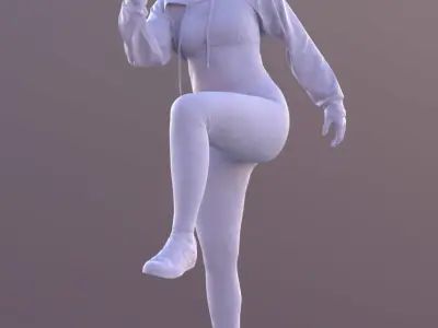 Sheona 10450 - Fitness Girl Low-poly 3D model