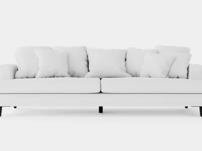 Los Angeles sofa off-white Low-poly 3D model