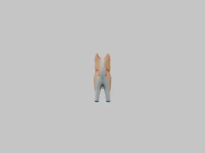 Cute dog  Low-poly 3D model