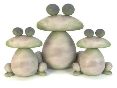 Frogs three 3D model