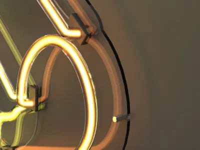 Pizza - Neon Sign 3D model