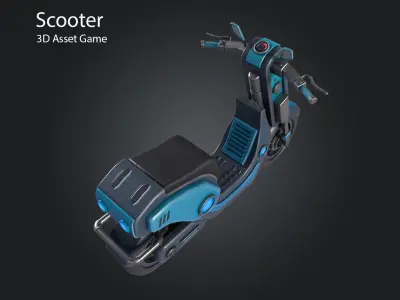 Scooter Low-poly 3D model Low-poly
